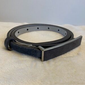 WHBM Thin Grey Suede Belt Size L